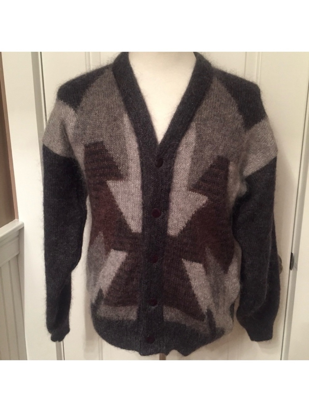 CASABLANCA SWEATER CARDIGAN VINTAGE GRAY Size XL OSWAL